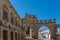 Villalar arch and Jaen Gate in Baeza. World heritage site by Unesco. Andalusia, Spain