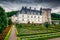 Villandry castle with ornamental garden in Loire valley, France