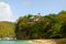 Villas overlooking a pretty beach in the caribbean