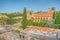 Villavicencio palace at the ground of alcazar of Jerez de la Frontera in Spain