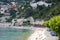 Villefranche-sur-Mer, France, sea beach on a sunny summer day