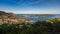 Villefranche-sur-Mer and Saint-Jean-Cap-Ferrat in Summer at sunset. French Riviera, Provence-Alpes-Cote-d`Azur, France