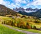 Villnoess, Funes Valley, Autumn scenics, Trentino, Italy