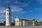 Vilnius Cathedral and belfry in Cathedral square in Vilnius, Lithuania