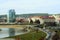 Vilnius city panorama with Barclays bank and Educology University