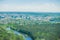 Vilnius cityscape from above, aerial view