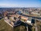 Vilnius Gediminas Tower and River Neris in Background. Lithuania. Vilnius CItyscape.