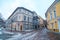 Vilnius, Lietuva - 05.01.2019: The old streets of Vilnius. New Year in Vilnius