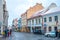 Vilnius, Lietuva - 05.01.2019: The old streets of Vilnius. New Year in Vilnius