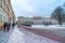 Vilnius, Lietuva - 05.01.2019: The vintage building in Vilnius city, winter in Vilnius