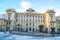Vilnius, Lithuania - 04.01.2019: The facade of building of National Lithuanian Philharmonic