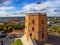 Vilnius, Lithuania: aerial top view of Upper or Gediminas Castle