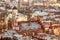 Vilnius, Lithuania: aerial view of the old town in winter