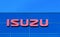 Vilnius, Lithuania- April 12, 2018: ISUZU Japanese car manufacturer. ISUZU is a Japanese comercial vehicle and diesel