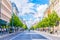 VILNIUS, LITHUANIA, AUGUST 14, 2016: Gedimino prospektas (Gediminas Avenue) is the main street in Vilnius