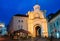 Vilnius Lithuania. Baroque Gate Of Basilian Monastery In Evening