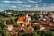 Vilnius, Lithuania. Church of St Anne, Church of Ascension, Church of Sacred Heart of Jesus, Cathedral of Theotokos