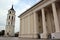 Vilnius, Lithuania - July 13, 2017: The Cathedral Basilica of St Stanislaus and St Ladislaus of Vilnius,  the main Roman Catholic