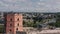 VILNIUS, LITHUANIA - JULY, 2019: Aerial view of the castle mountain and Gediminas tower in the old city of Vilnius.