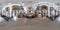VILNIUS, LITHUANIA - MAY 2019: Full spherical seamless hdri panorama 360 degrees angle inside interior of old baroque catholic