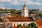 Vilnius, Lithuania. View of bell tower and church of St. Johns,