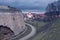 Vilnius night city of Lithuania, view of the fortified wall of the Bastion and Prechistensky Cathedral - Orthodox beautiful white