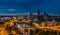 Vilnius night landscape from Gediminas hill