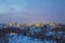 Vilnius old town night panorama in winter time