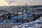 Vilnius roofs winter view