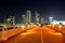 Vilnius Winter Skyscrapers Evening Time Panorama