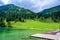 Vilsalpsee Vilsalp Lake at Tannheimer Tal, beautiful mountain scenery in Alps of Austria