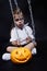 Vimpire child with pumpkin.halloween make-up