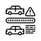 vin cloning fraud line icon vector illustration