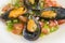 Vinaigrette mussels salad