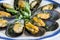 Vinaigrette mussels salad