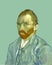 Vincent van Gogh Self Portrait, vector