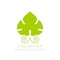 Vine green leaf vector logo