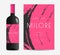 Vine label black texture background bottle mock up