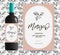 Vine label minimal elegant style with leaves