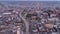 Vine Street Expressway in Philadelphia. Cityscape with Delaware river, Ben Franklin Bridge in Background