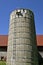 Vines appearing at top of old silo