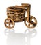 Vinewoven souvenir. Tricycle with basket