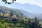 Vineyard and mountain panorama in Merano, South Tyrol