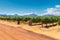 Vineyard and the mountains in Franschhoek town