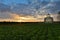 Vineyard and old church Sunrise - Bordeaux Vineyard