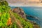 Vineyard and old town of Manarola,Italy,Europe