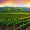 Vineyard and Rolling Hills