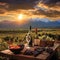 Vineyard at Sunset: A Taste of Mendoza's Wine Paradise