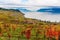 Vineyard terraces at Lake Geneva in autumn, Lavaux