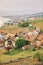 Vineyard terraces at Lake Geneva in spring, Lavaux